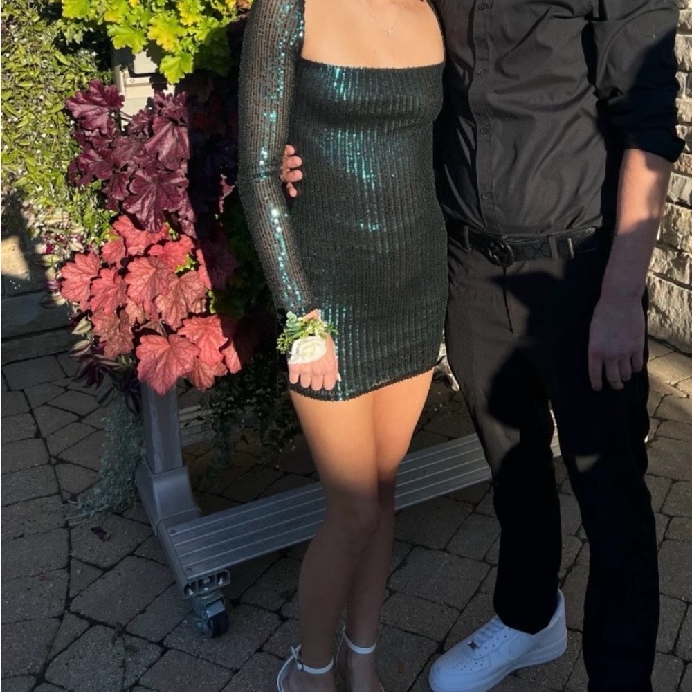 Lucy in the Sky Teal Sequin Dress